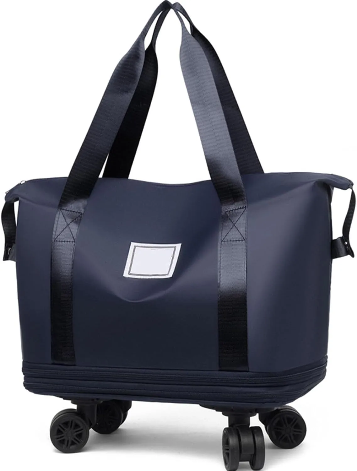 Beente Travel Bag with Wheels, 2025 New Large Capacity Travel Bag - Universal Wheel Removable, Foldie Travel Bags Expandable (Dark Blue)