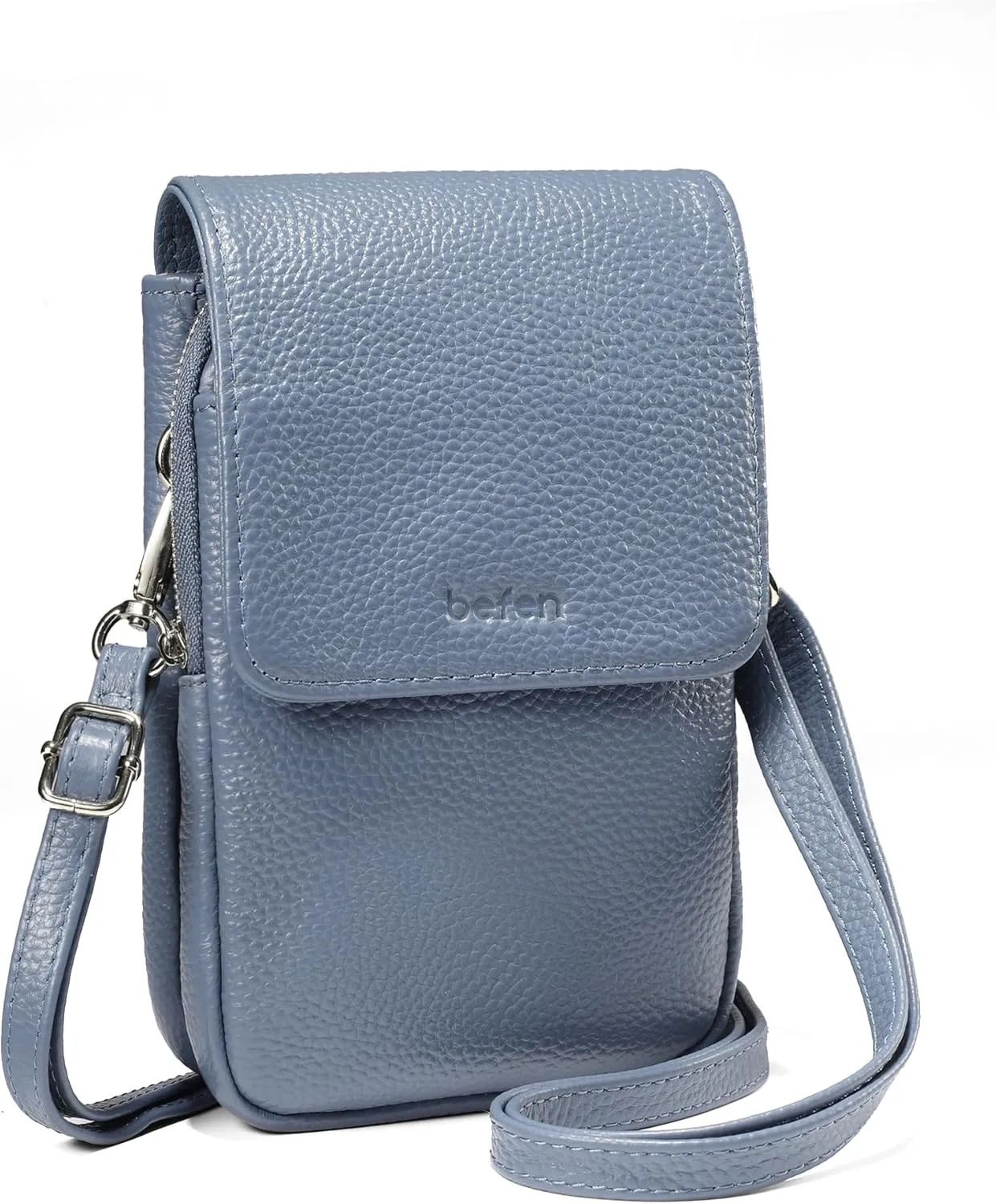 befen Genuine Leather Small Crossbody Bags for Women, Cell Phone Cross body Purse Bag with RFID Blocking Card Slots