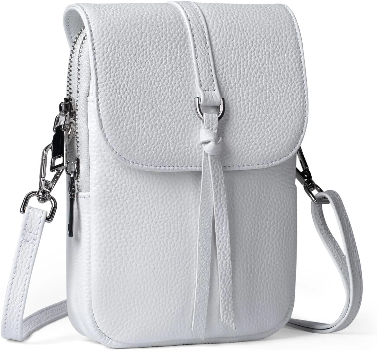 befen Genuine Leather Small Crossbody Bags for Women, Multi Pocket Cell Phone Crossbody Purse with RFID Blocking Card Slots