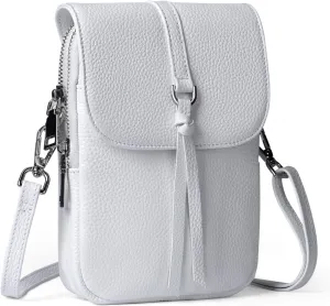 befen Genuine Leather Small Crossbody Bags for Women, Multi Pocket Cell Phone Crossbody Purse with RFID Blocking Card Slots