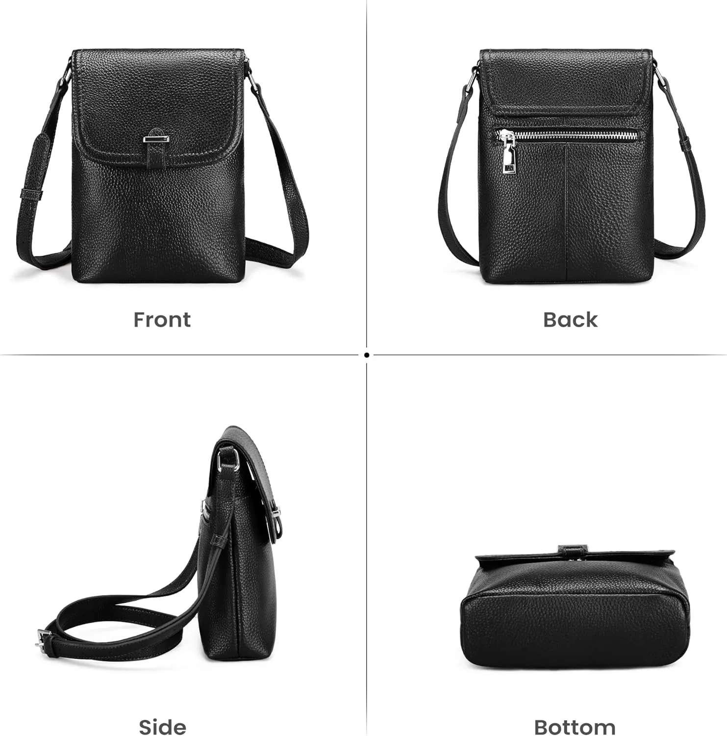 befen Genuine Leather Small Crossbody Bags for Women, Womens Cell Phone Purses Cross body Bag Purse with RFID Card Slots