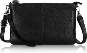 befen Genuine Leather Wristlet Clutch Wallet Purses Small Crossbody Bags for Women with RFID Blocking Card Slots