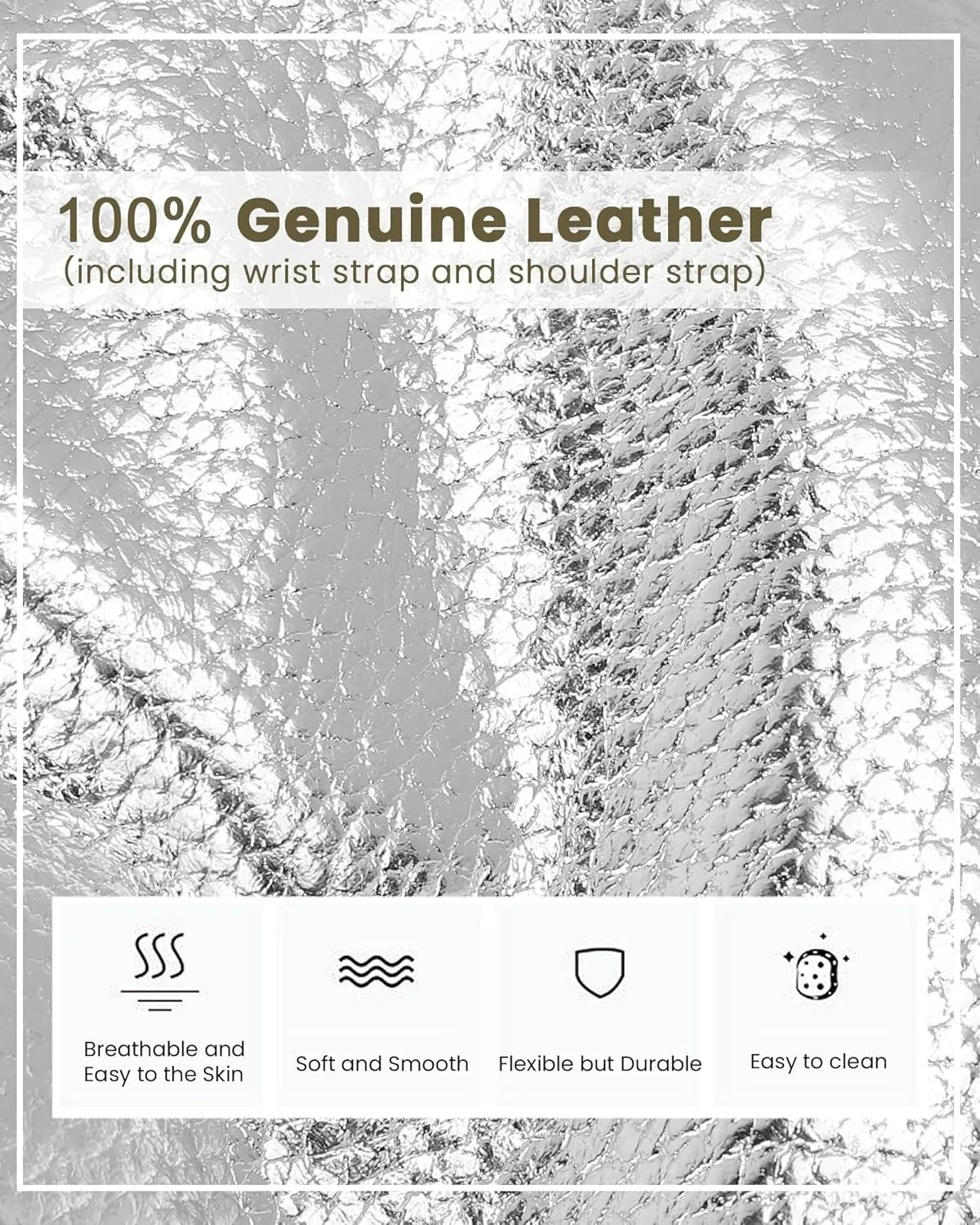befen Genuine Leather Wristlet Clutch Wallet Purses Small Crossbody Bags for Women with RFID Blocking Card Slots