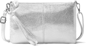 befen Genuine Leather Wristlet Clutch Wallet Purses Small Crossbody Bags for Women with RFID Blocking Card Slots