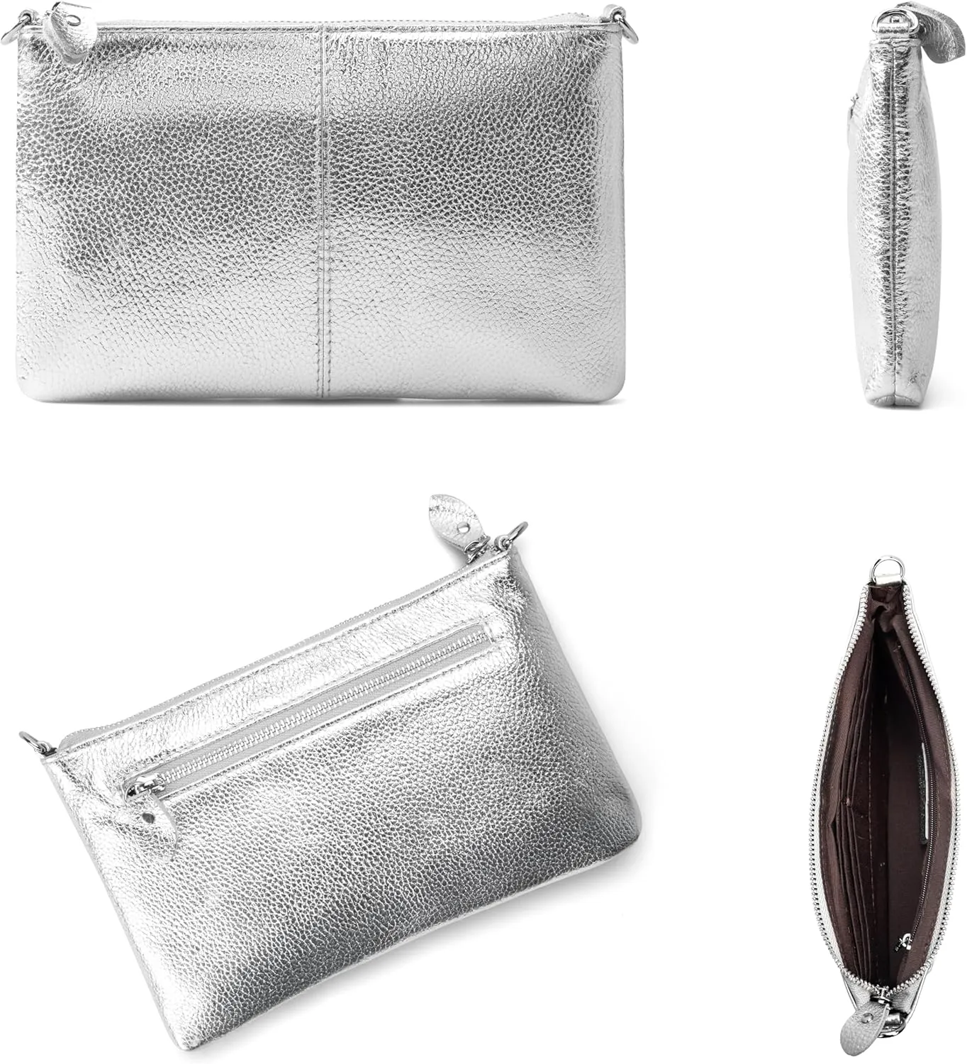 befen Genuine Leather Wristlet Clutch Wallet Purses Small Crossbody Bags for Women with RFID Blocking Card Slots