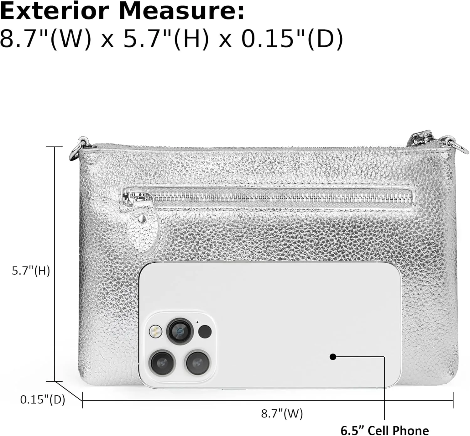 befen Genuine Leather Wristlet Clutch Wallet Purses Small Crossbody Bags for Women with RFID Blocking Card Slots