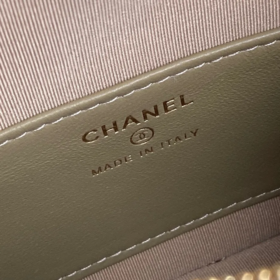 Beige Handle Grained 21.5cm Top Extensive catalogue CHANEL Calfskin 25C Multi-purpose Hobo Bag