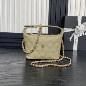 Beige Handle Grained 21.5cm Top Extensive catalogue CHANEL Calfskin 25C Multi-purpose Hobo Bag