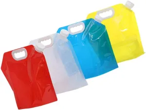 BESPORTBLE 4pcs Large Capacity Water Bags Portable Water Tank for Outdoor Backpacking Foldable Bottle