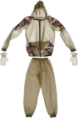 BESPORTBLE Professional Outdoor Mosquito Suit, 1Set Breathable Mesh Jacket with Hood and Pants - Net Clothing Protection from Bugs, Flies, Gnats, No-See-Ums & Midges | X-Large