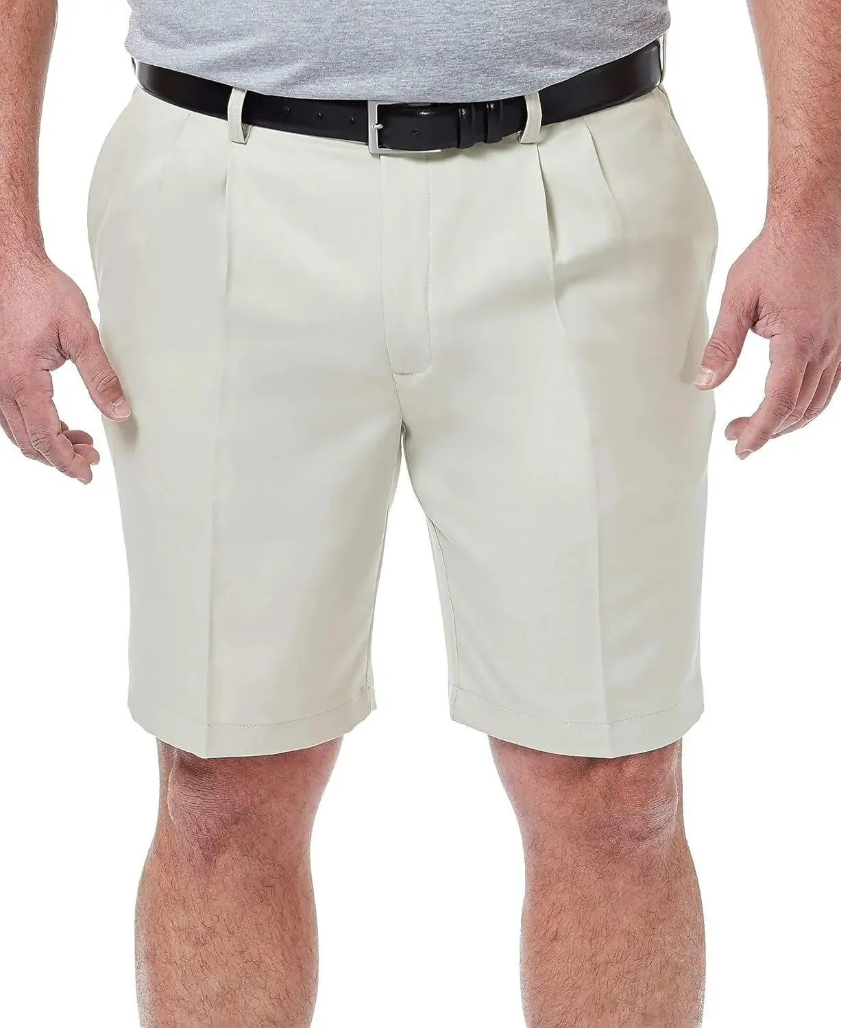 Big Men's Expandable Waist Shorts- Pleated Front