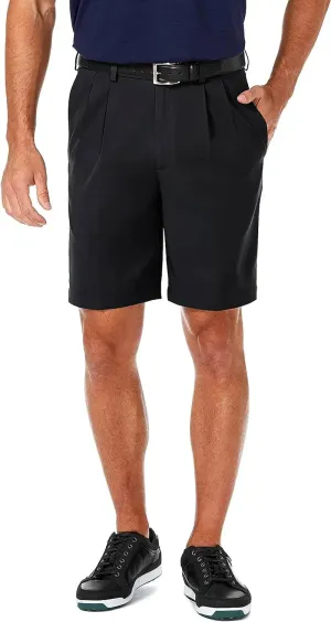 Big Men's Expandable Waist Shorts- Pleated Front