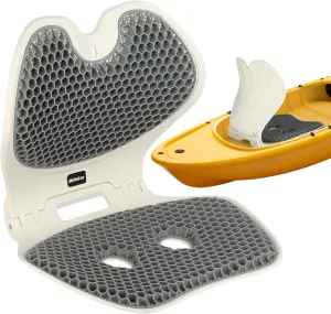 Bilbear Kayak Gel Seat Cushion with Back Support,Foldable Paddle Board Seat Posture Correction Gel Chair for Kayak Canoe,Fishing Boat