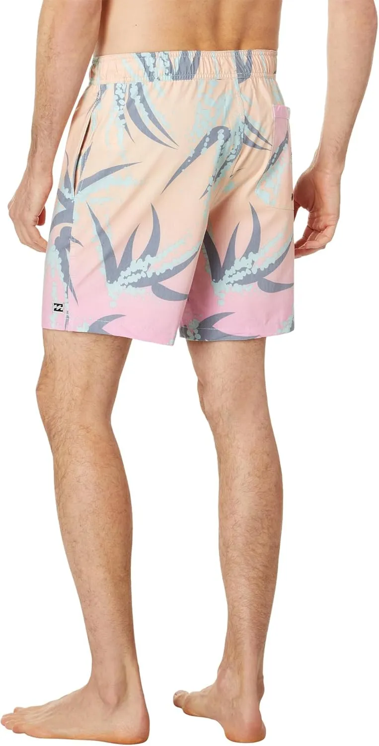 Billabong Men's Standard Elastic Waist Stretch Sundays Layback Boardshort Swim Short Trunk, 17 Inch Outseam