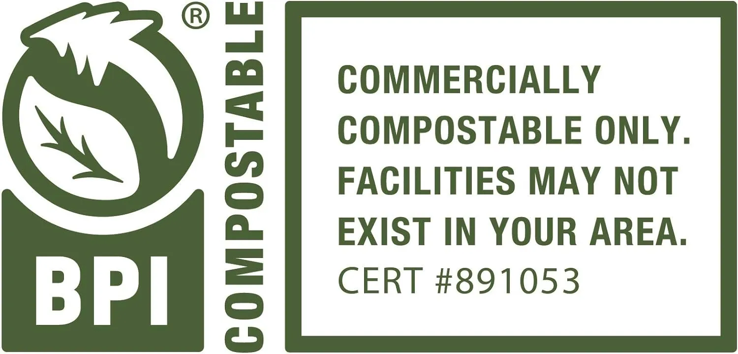 BioBag 100% Certified Compostable Resealable Food Storage Bags, 180 Count, Gallon, Perfect for Refrigerator or Freezer