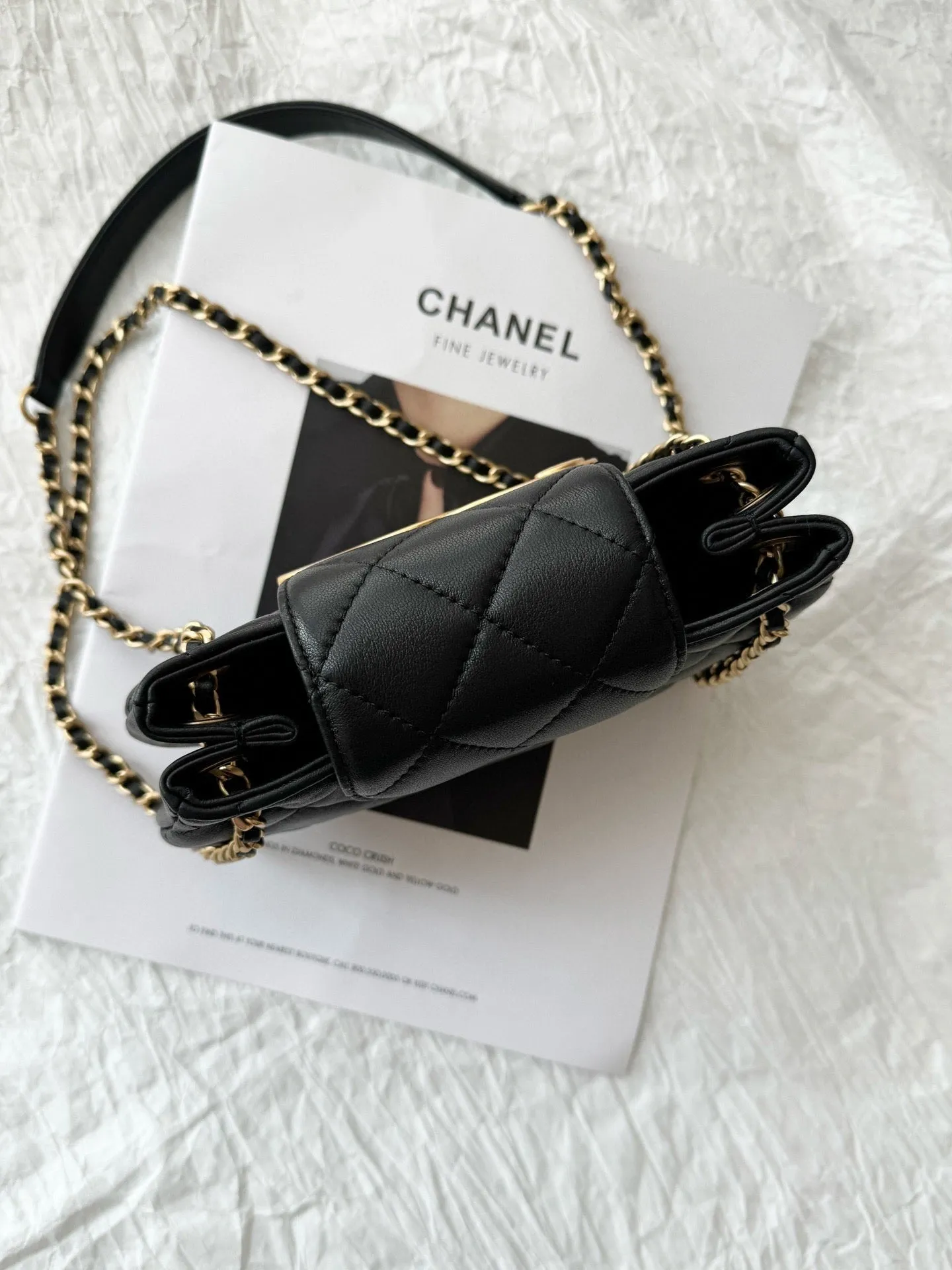 black 20cm bag gold hobo Timely delivery CHANEL hardware All-inclusive 24c lambskin