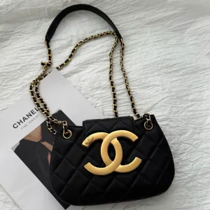 black 20cm bag gold hobo Timely delivery CHANEL hardware All-inclusive 24c lambskin