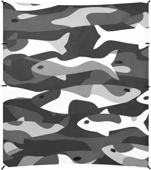 Black and White Military Salmon Foldable Beach Tent UPF50  Protection Lightweight Large Sun Shelter Includes Sand Shovel, Sandbags, Stability Poles for Backyard, Grassland, Park