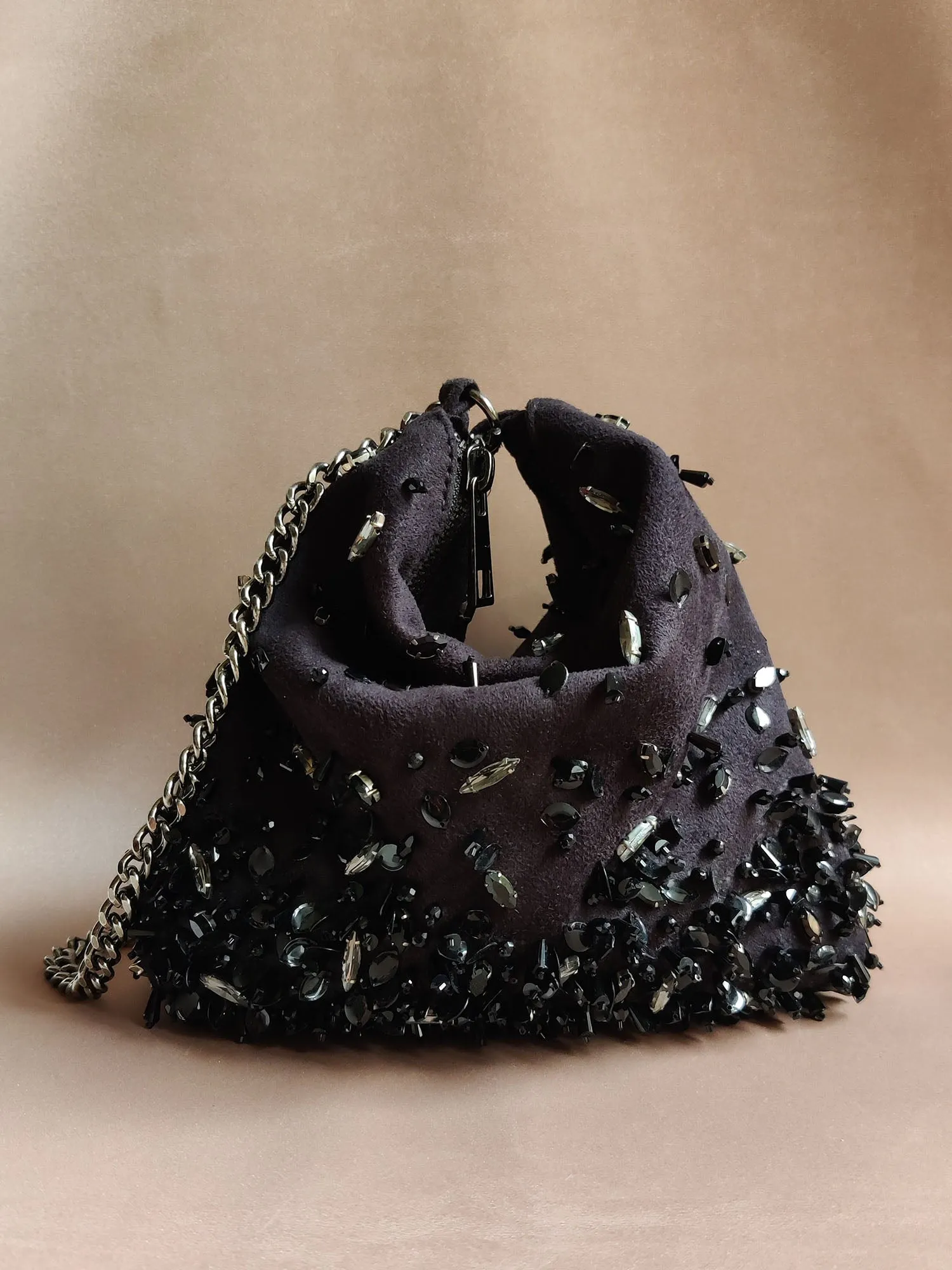 Black Hobo Potli cum Shoulder Bag