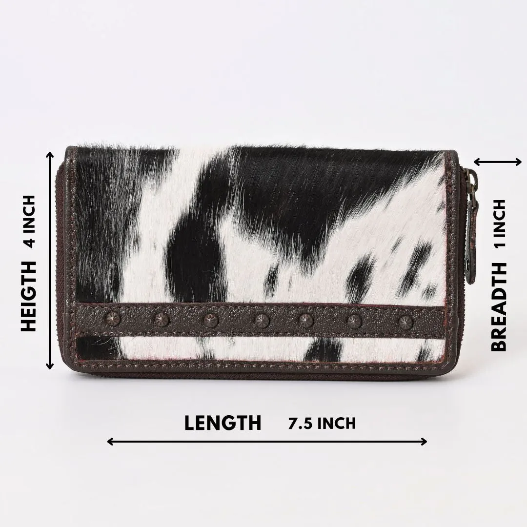 Black Vino Cowhide Clutch