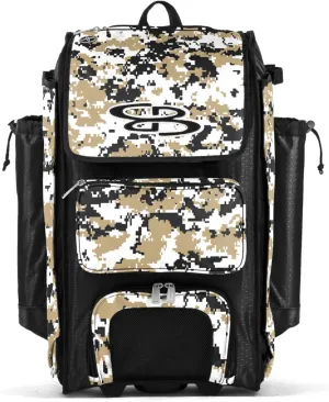Boombah Catchers Superpack Hybrid Rolling Digital Camo Bat Bag - Multiple Colors - Wheeled & Backpack Version