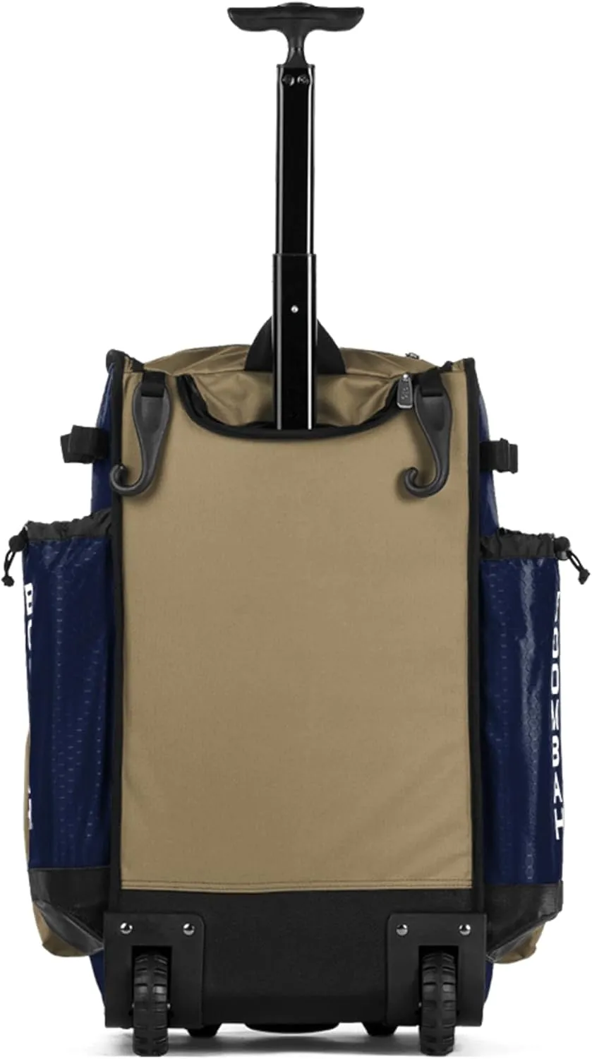 Boombah Rolling Superpack Baseball/Softball Gear Bag - 23-1/2" x 13-1/2" x 9-1/2" - Multiple Colors - Telescopic Handle and Holds 4 Bats - Wheeled Version