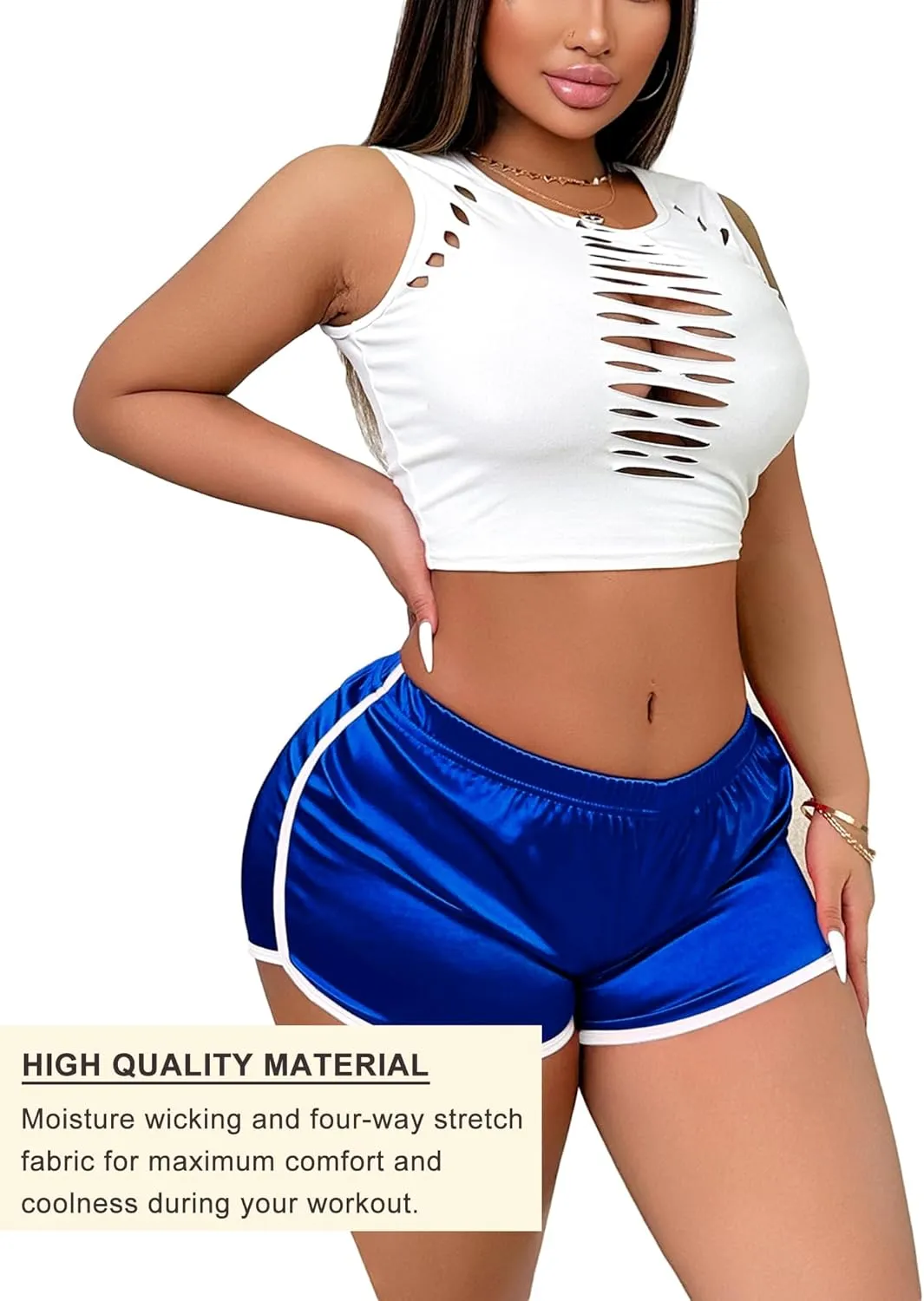 Booty Shorts for Women Sexy Micro Lounge Biker Running Athletic Shorts Workout Hot Pants Rave Bottoms