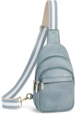 BOSTANTEN Small Sling Bag for Women Leather Crossbody Bags Fanny Pack Chest Bag for Travel