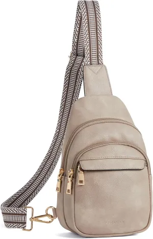 BOSTANTEN Small Sling Bag for Women Leather Crossbody Bags Fanny Pack Chest Bag for Travel