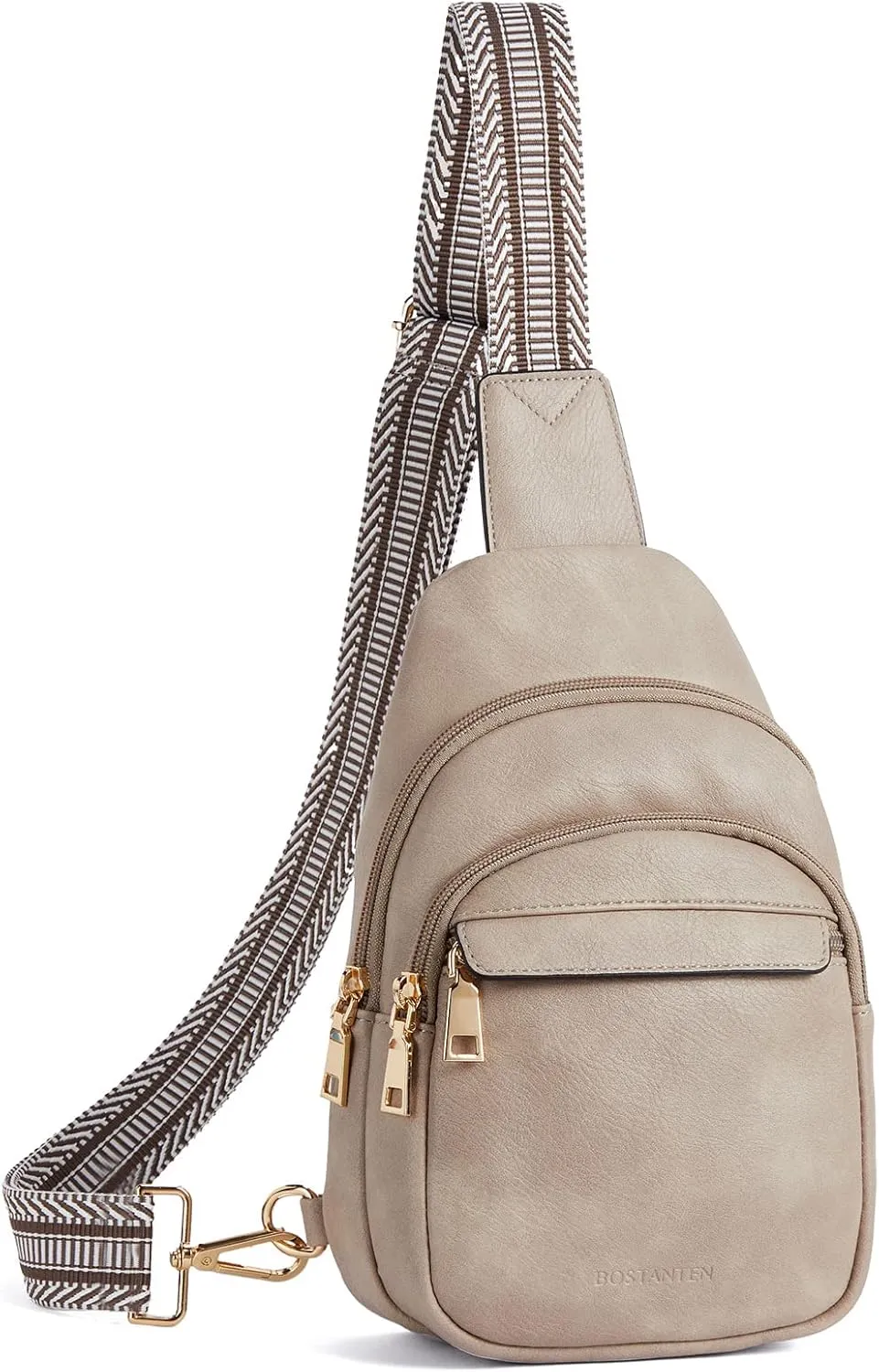 BOSTANTEN Small Sling Bag for Women Leather Crossbody Bags Fanny Pack Chest Bag for Travel