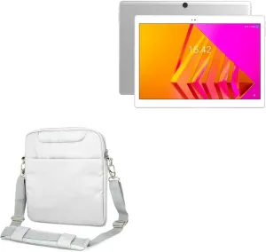 BoxWave Case Compatible with Alldocube X Neo - Encompass Urban Bag, Over Shoulder Messenger Straps Handle Bag Pockets - Cool Grey