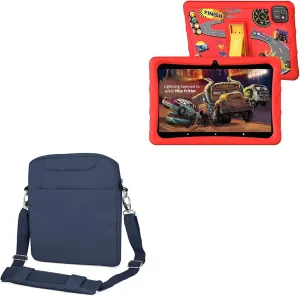 BoxWave Case Compatible with Contixo K103A Kids Tablet (10 in) - Encompass Urban Bag, Over Shoulder Messenger Straps Handle Bag Pockets - Navy