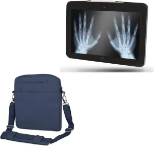 BoxWave Case Compatible with Onyx Healthcare MD101 - Encompass Urban Bag, Over Shoulder Messenger Straps Handle Bag Pockets - Navy