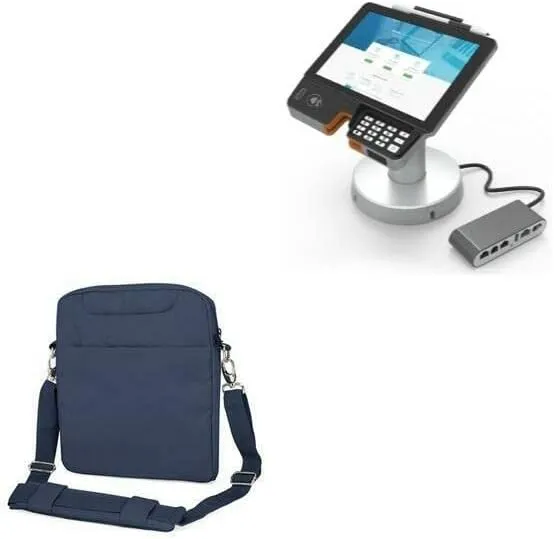 BoxWave Case Compatible with Pax Aries AR8 - Encompass Urban Bag, Over Shoulder Messenger Straps Handle Bag Pockets - Navy