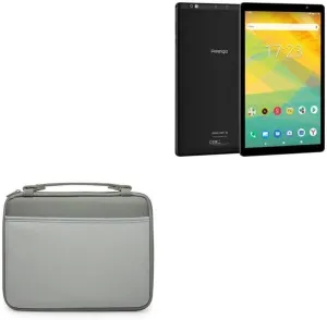 BoxWave Case Compatible with Prestigio Grace 4891 - Hard Shell Briefcase, Slim Messenger Bag Briefcase Cover Side Pockets - Pewter