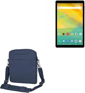 BoxWave Case Compatible with Prestigio Grace 4991 - Encompass Urban Bag, Over Shoulder Messenger Straps Handle Bag Pockets - Navy