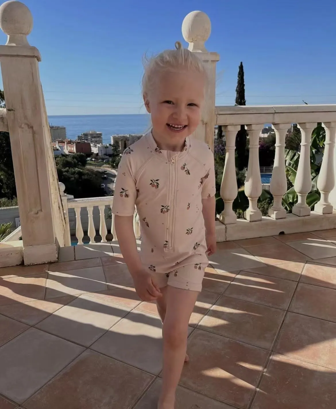 Boys One Piece Swimsuit Whale Dolphin Bathing Suit Zipper Rash Guard Kid Short Sleeve Swimwear Shark Beach Wear UPF50 