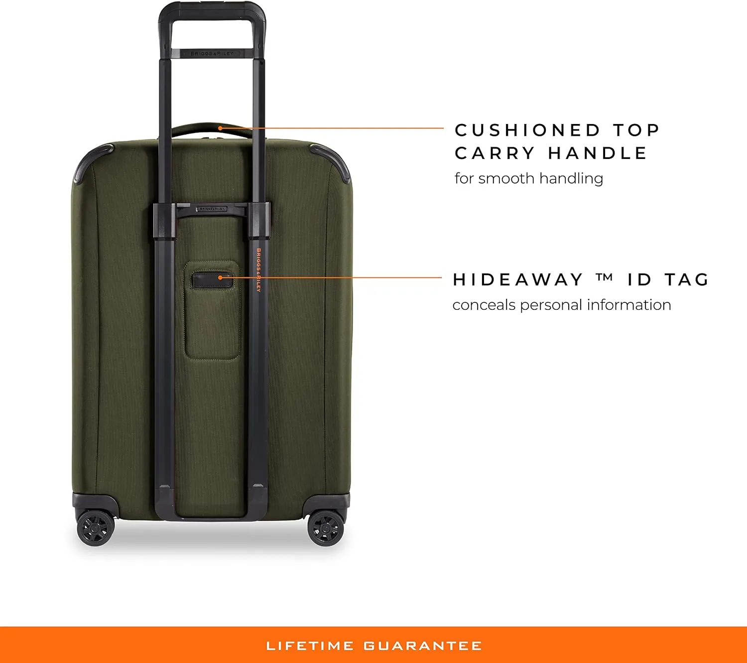 Briggs & Riley 26" Medium Expandable Spinner - Checked Luggage for Travel, Suitcases with Wheels, Softside Rolling Bag for Men & Women, Self-Repairing Zipper - ZDX Collection, Hunter
