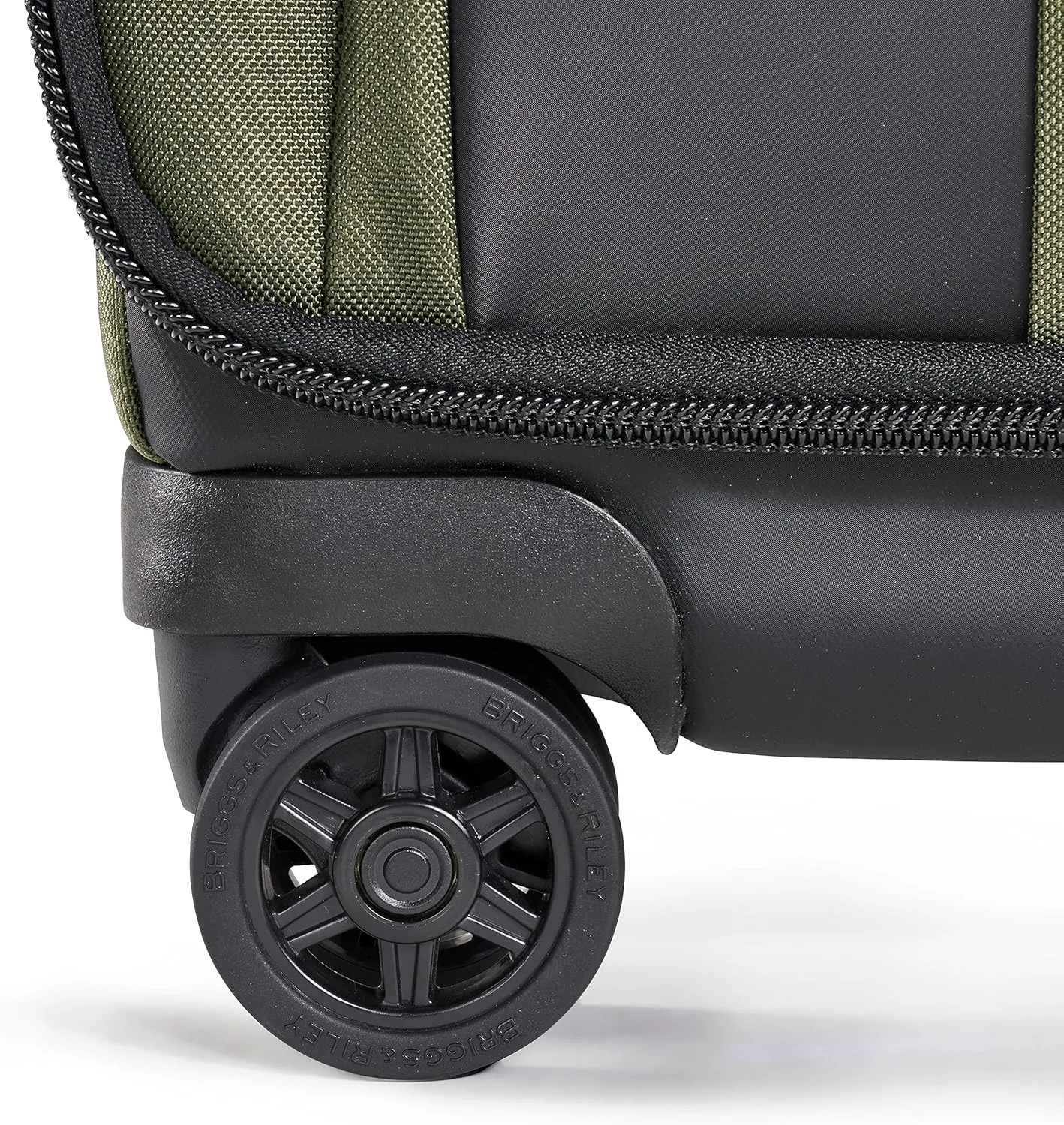 Briggs & Riley 26" Medium Expandable Spinner - Checked Luggage for Travel, Suitcases with Wheels, Softside Rolling Bag for Men & Women, Self-Repairing Zipper - ZDX Collection, Hunter
