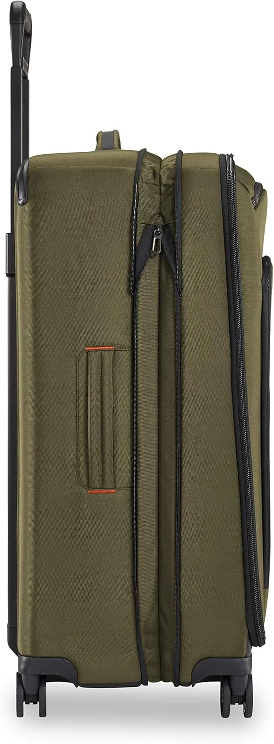 Briggs & Riley 29" Large Expandable Spinner - Checked Luggage for Travel, Suitcases with Wheels, Softside Rolling Bag for Men & Women, Self-Repairing Zipper - ZDX Collection, Hunter