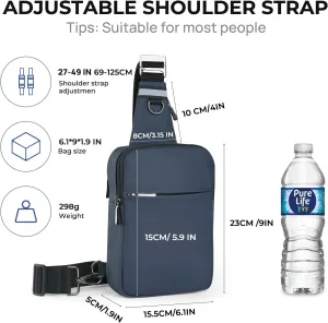 BROADREAM Upgrated Mini Sling Bag Small Crossbody Bags with RFID Blocking Waterproof Phone Chest Bag for Travel