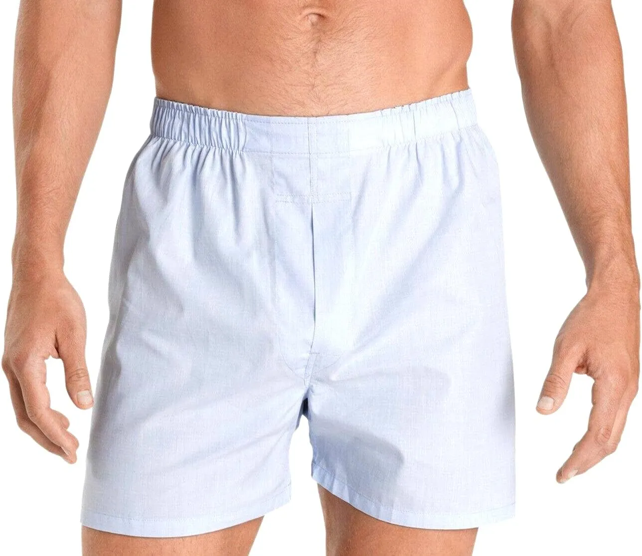 Brooks Brothers Men's Regular Fit 77381 Micro Check 100% Cotton Boxers Shorts, Light Blue