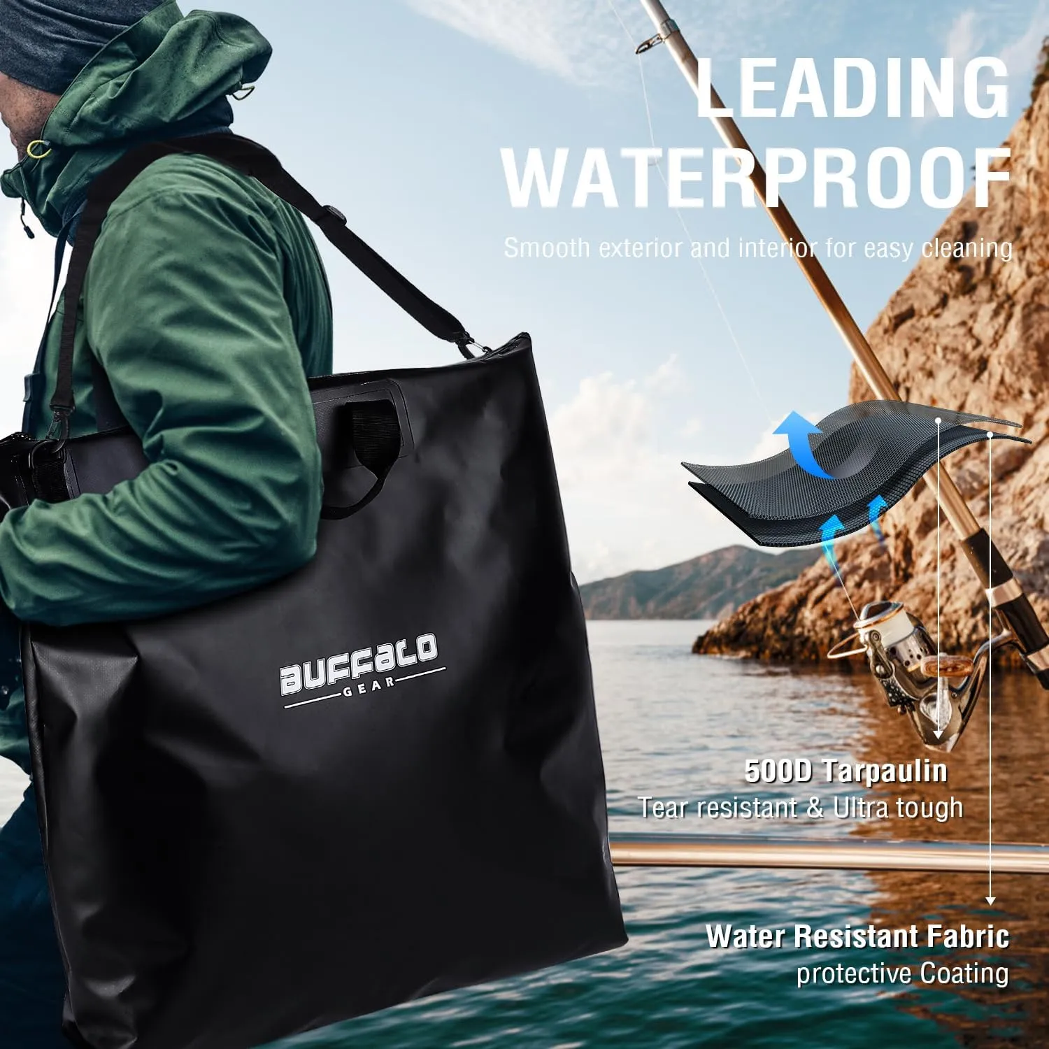Buffalo Gear Fish Bag with Airtight Waterproof Zipper