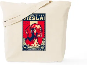 CafePress American Vizsla Obey The V Tote Bag Reusable Natural Beige Canvas Shopping Bag