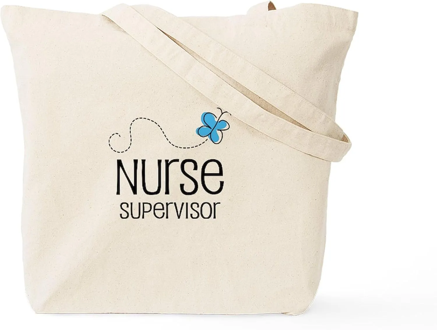 CafePress Cute Nurse Supervisor Tote Bag Reusable Natural Beige Canvas Shopping Bag