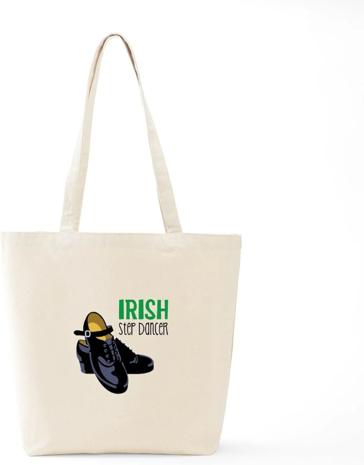 CafePress Irish Step Dancer Tote Bag Natural Canvas Tote Bag, Reusable Shopping Bag