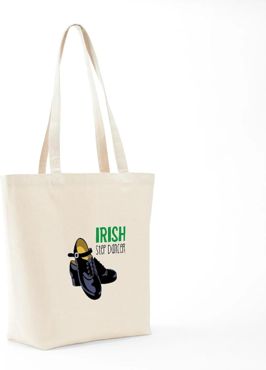 CafePress Irish Step Dancer Tote Bag Natural Canvas Tote Bag, Reusable Shopping Bag