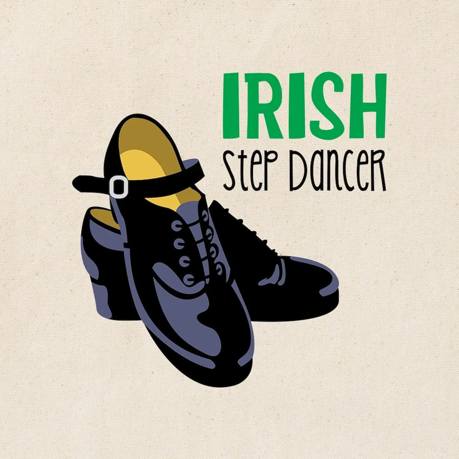 CafePress Irish Step Dancer Tote Bag Natural Canvas Tote Bag, Reusable Shopping Bag