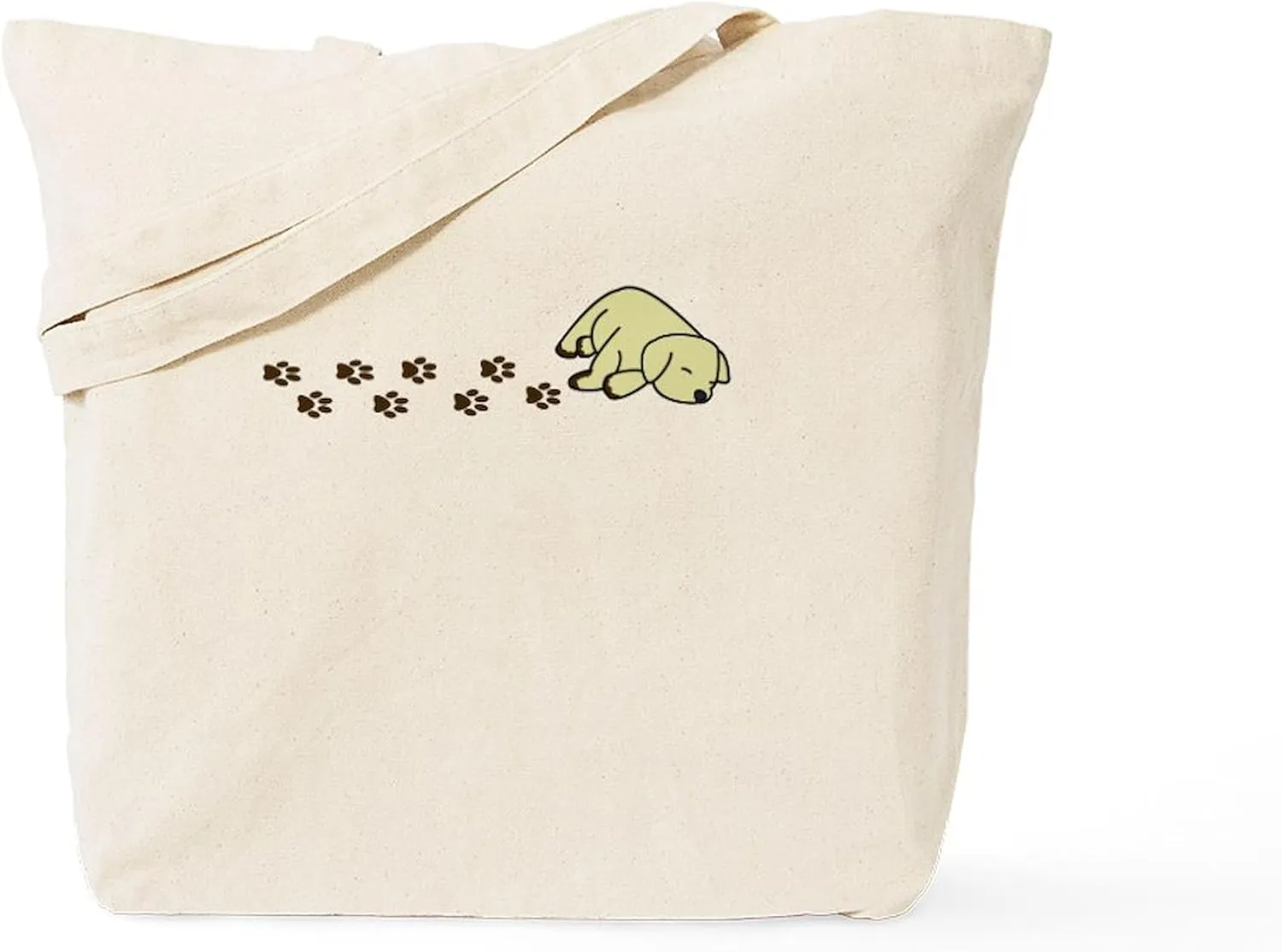 CafePress Muddy Yellow Lab Tote Bag Reusable Natural Beige Canvas Shopping Bag