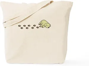 CafePress Muddy Yellow Lab Tote Bag Reusable Natural Beige Canvas Shopping Bag